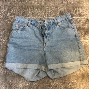Top Shop high waisted denim shorts
